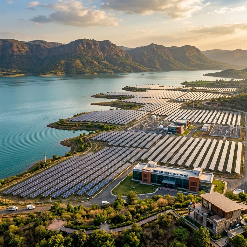 Utility scale ground mount solar power plant monitoring telemetry installation in India